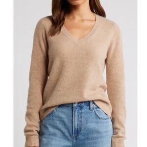 Caslon® Cashmere V-Neck Sweater